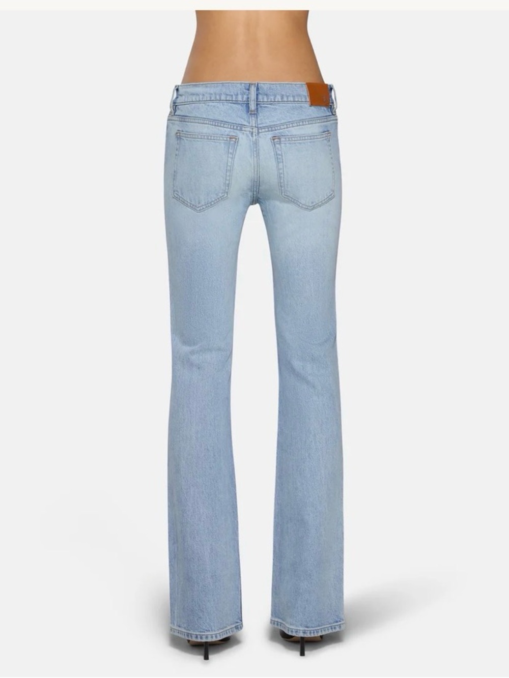 NWT EB Denim Light Blue Flare Jeans color drift size 23 soldout